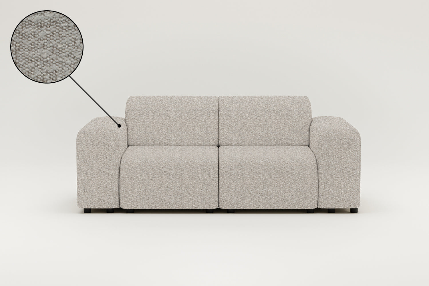 Modulares Sofa Nina 2-Sitzer mit Schlaffunktion