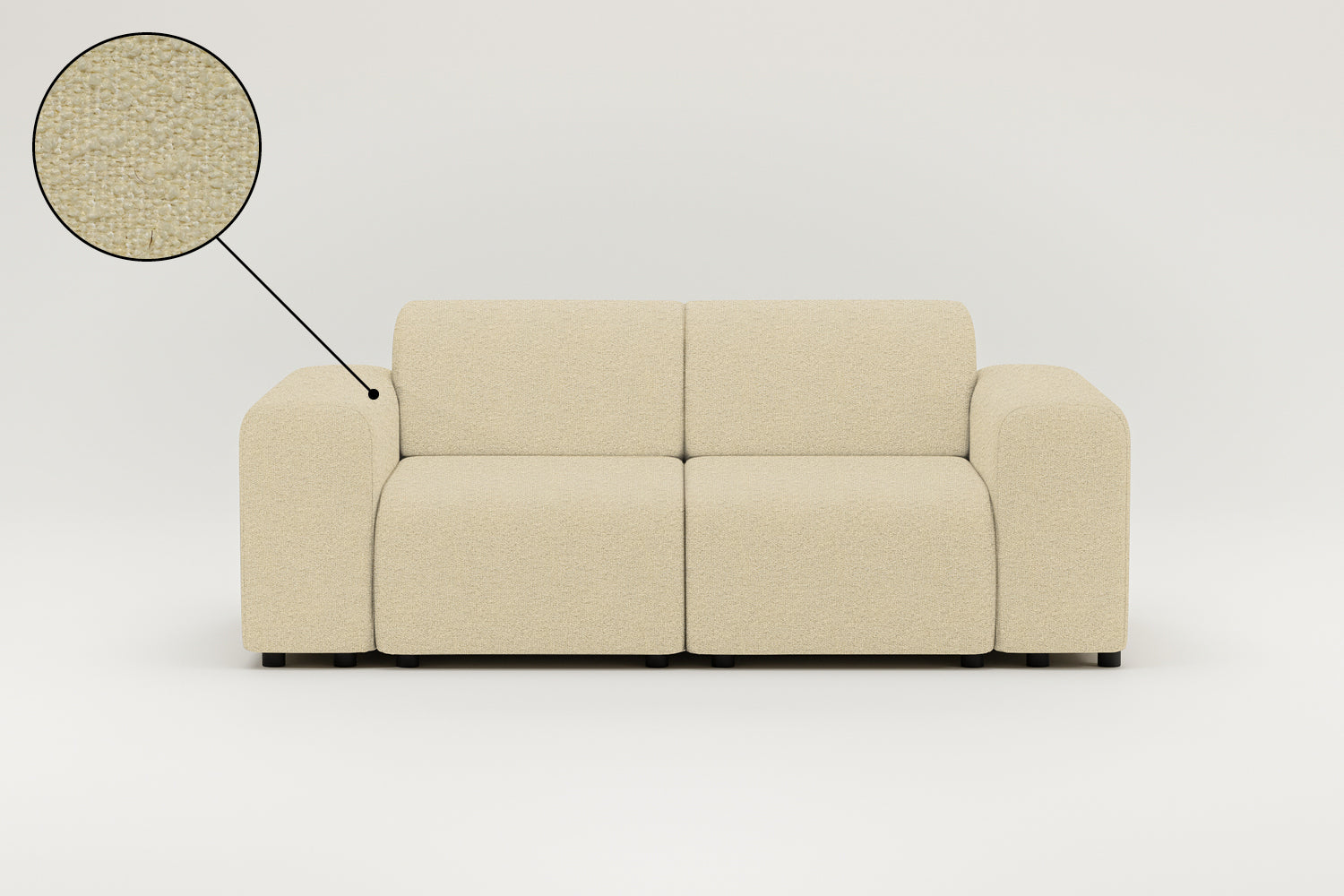 Canapé modulable Nina 2 places avec fonction sommeil