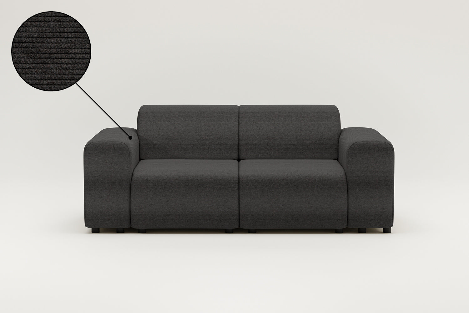 Modulares Sofa Nina 2-Sitzer mit Schlaffunktion