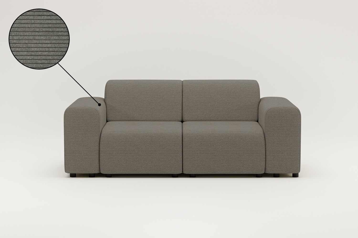 Modulares Sofa Nina 2-Sitzer mit Schlaffunktion