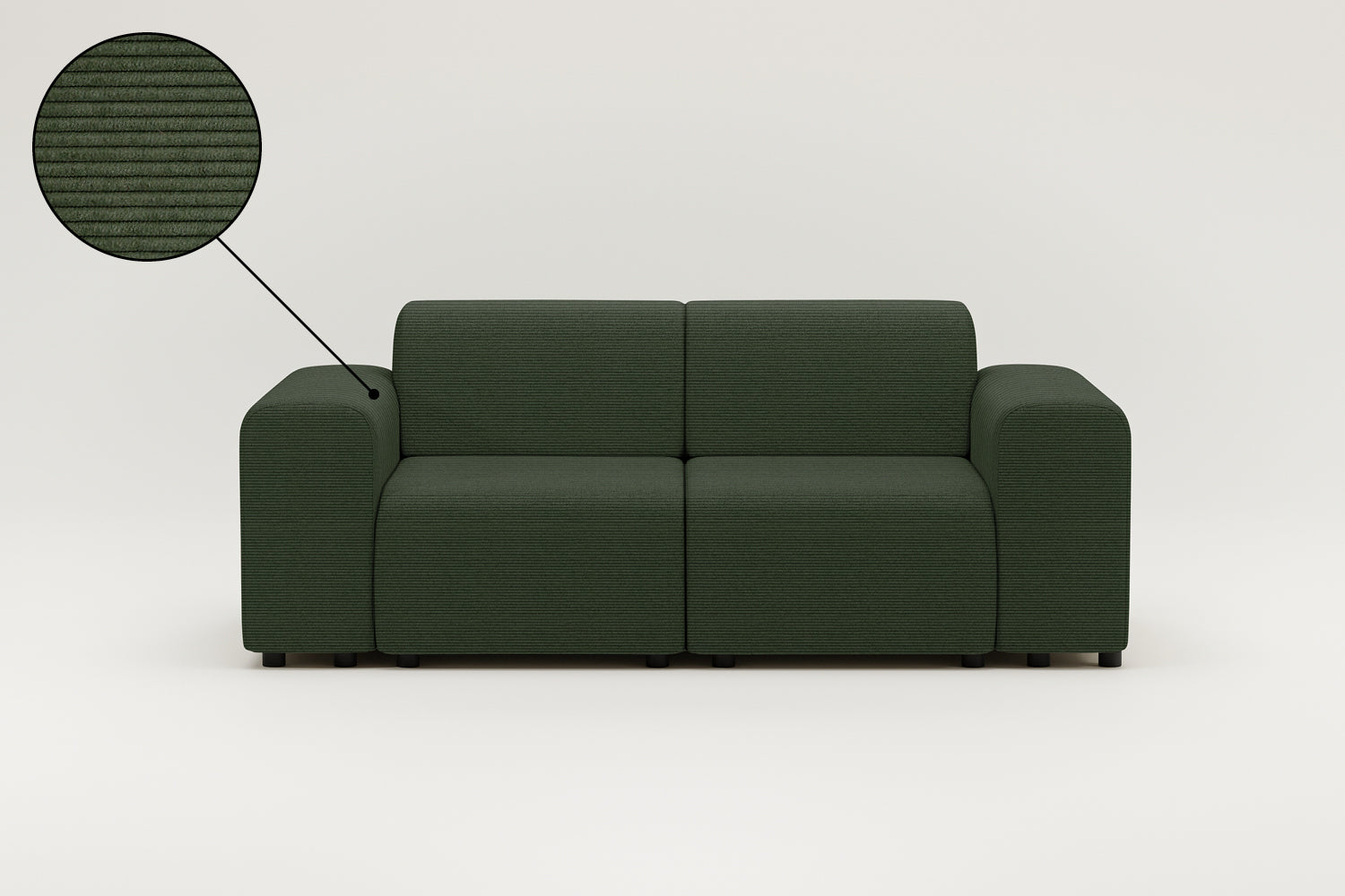 Modulares Sofa Nina 2-Sitzer mit Schlaffunktion