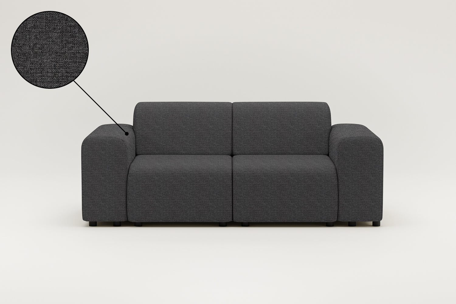 Modulares Sofa Nina 2-Sitzer mit Schlaffunktion
