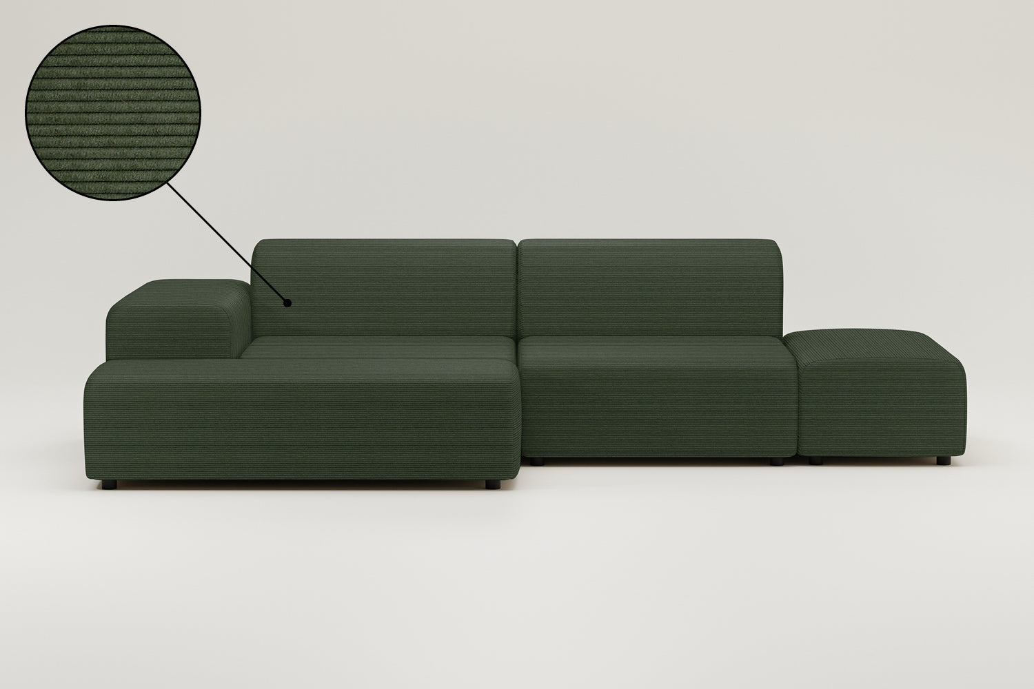 Canapé d'angle modulable 4 places Nina avec fonction couchage