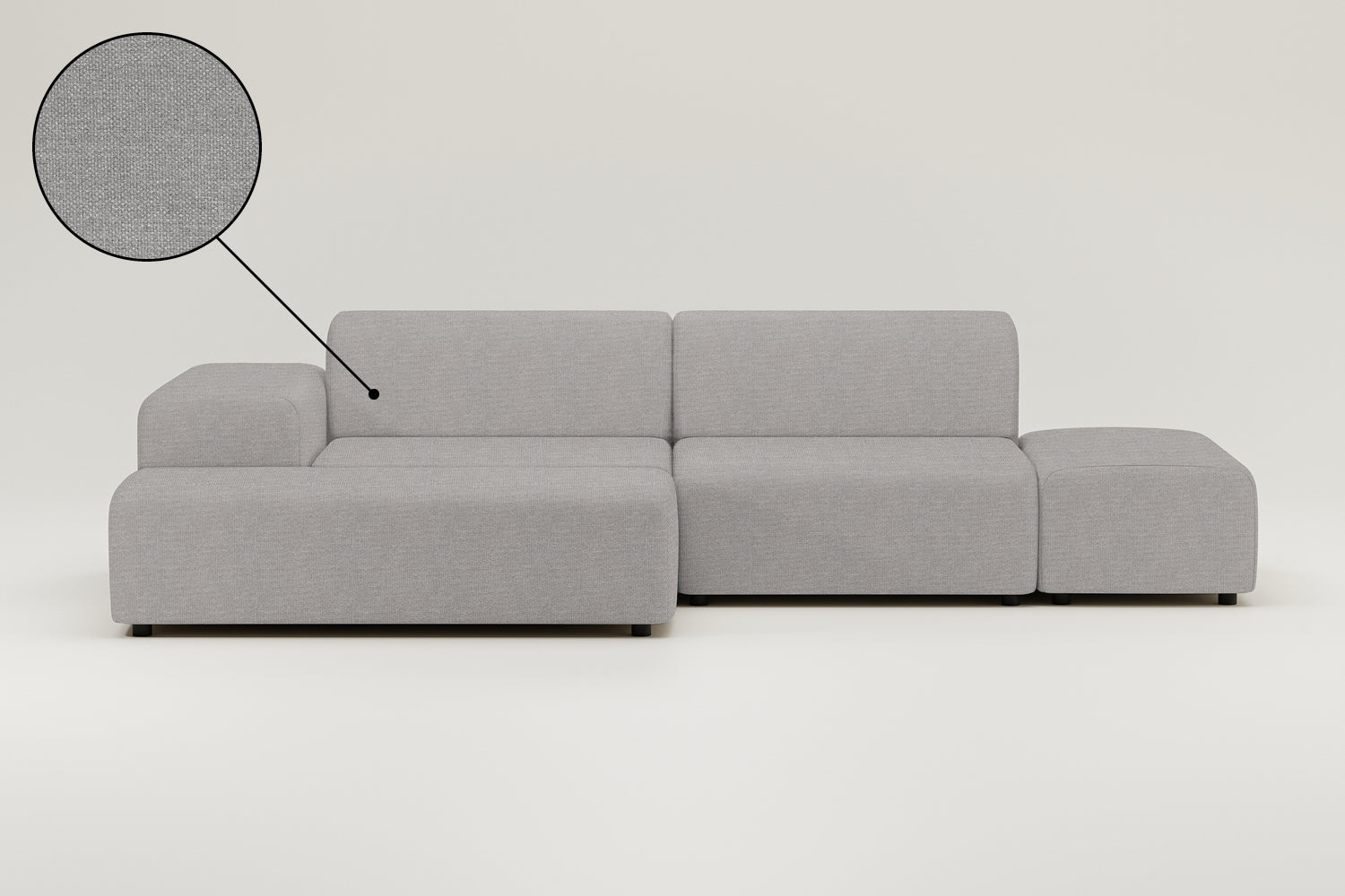 Canapé d'angle modulable 4 places Nina avec fonction couchage