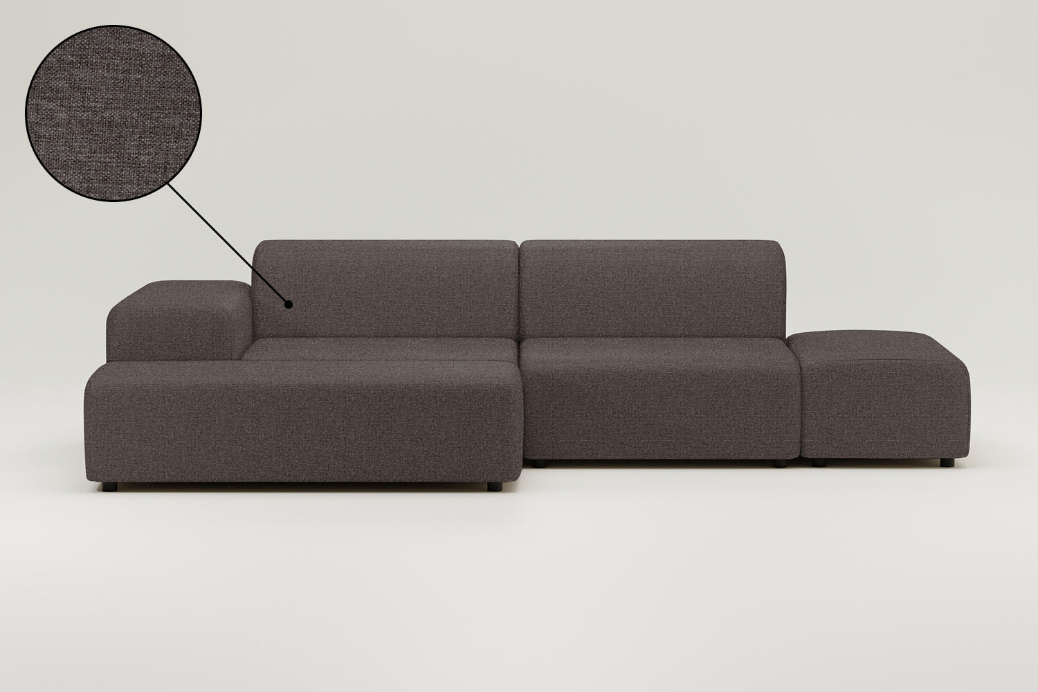 Canapé d'angle modulable 4 places Nina avec fonction couchage