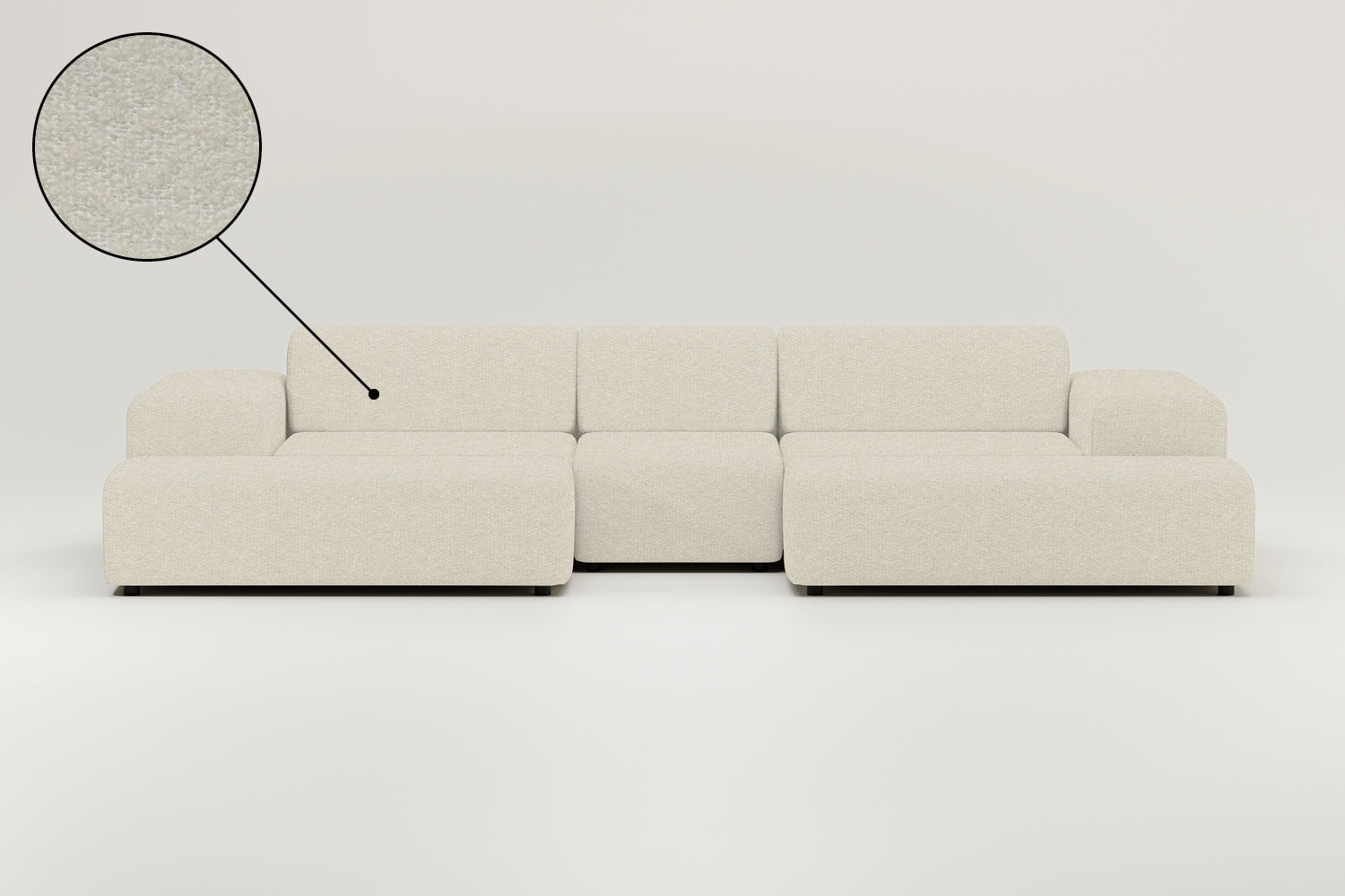 Modular sofa Nina U-Form / Living area with sleeping function