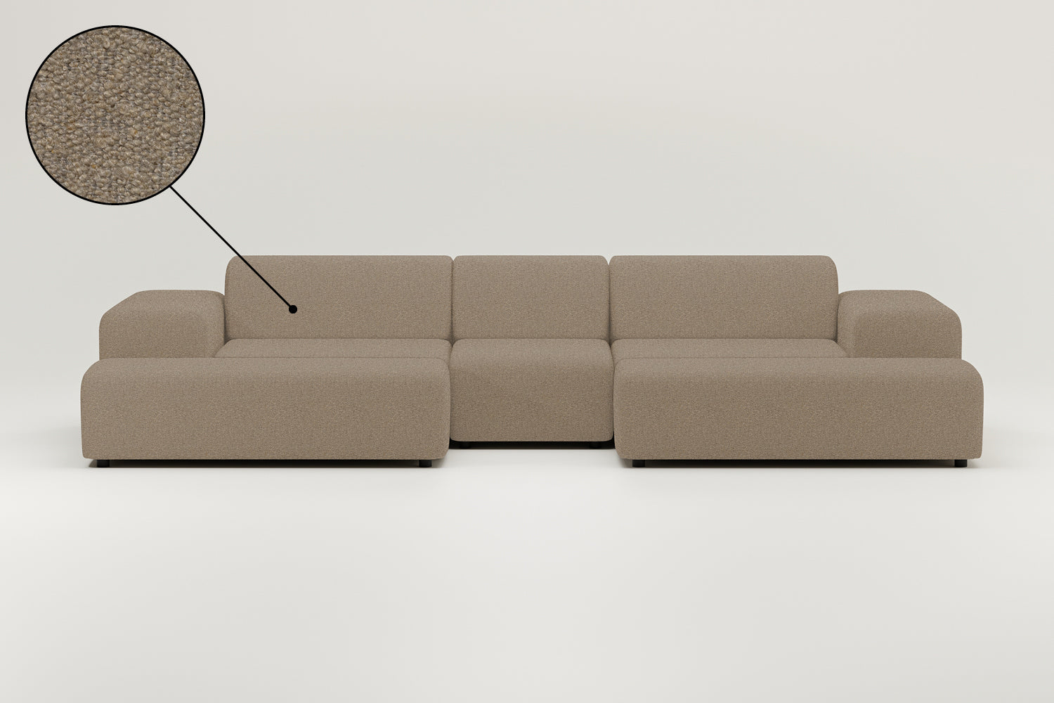 Modulares Sofa Nina U-Form / Wohnlandschaft mit Schlaffunktion