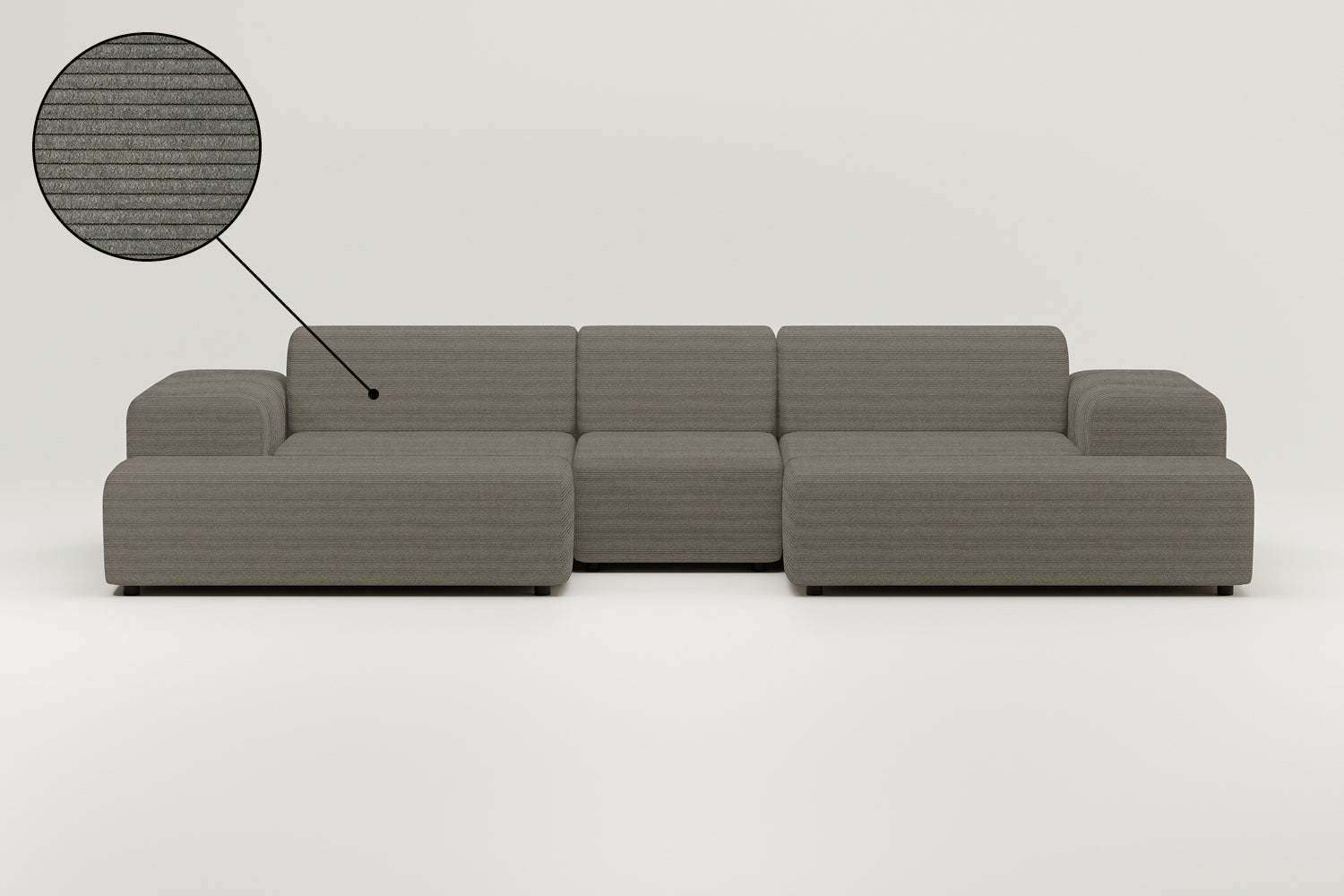 Modular sofa Nina U-Form / Living area with sleeping function