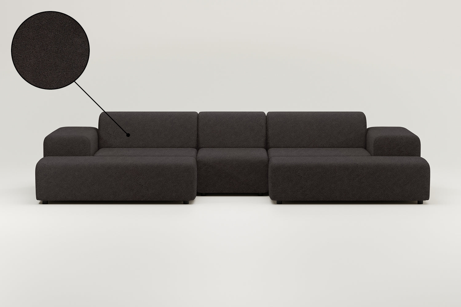 Modular sofa Nina U-Form / Living area with sleeping function