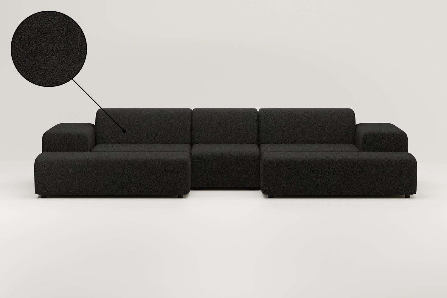 Modular sofa Nina U-Form / Living area with sleeping function
