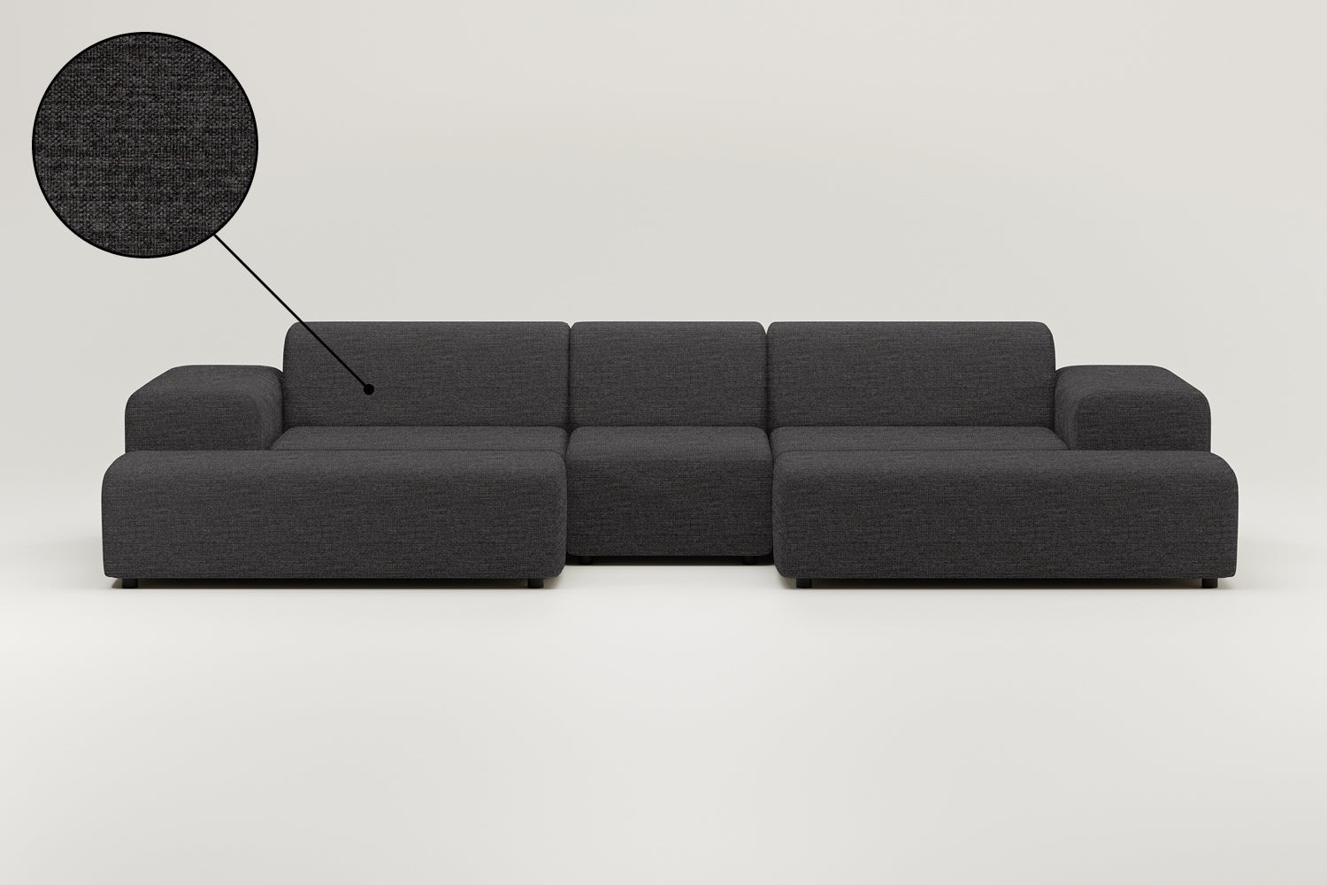 Canapé modulable Nina U-Form / Coin séjour avec fonction couchage