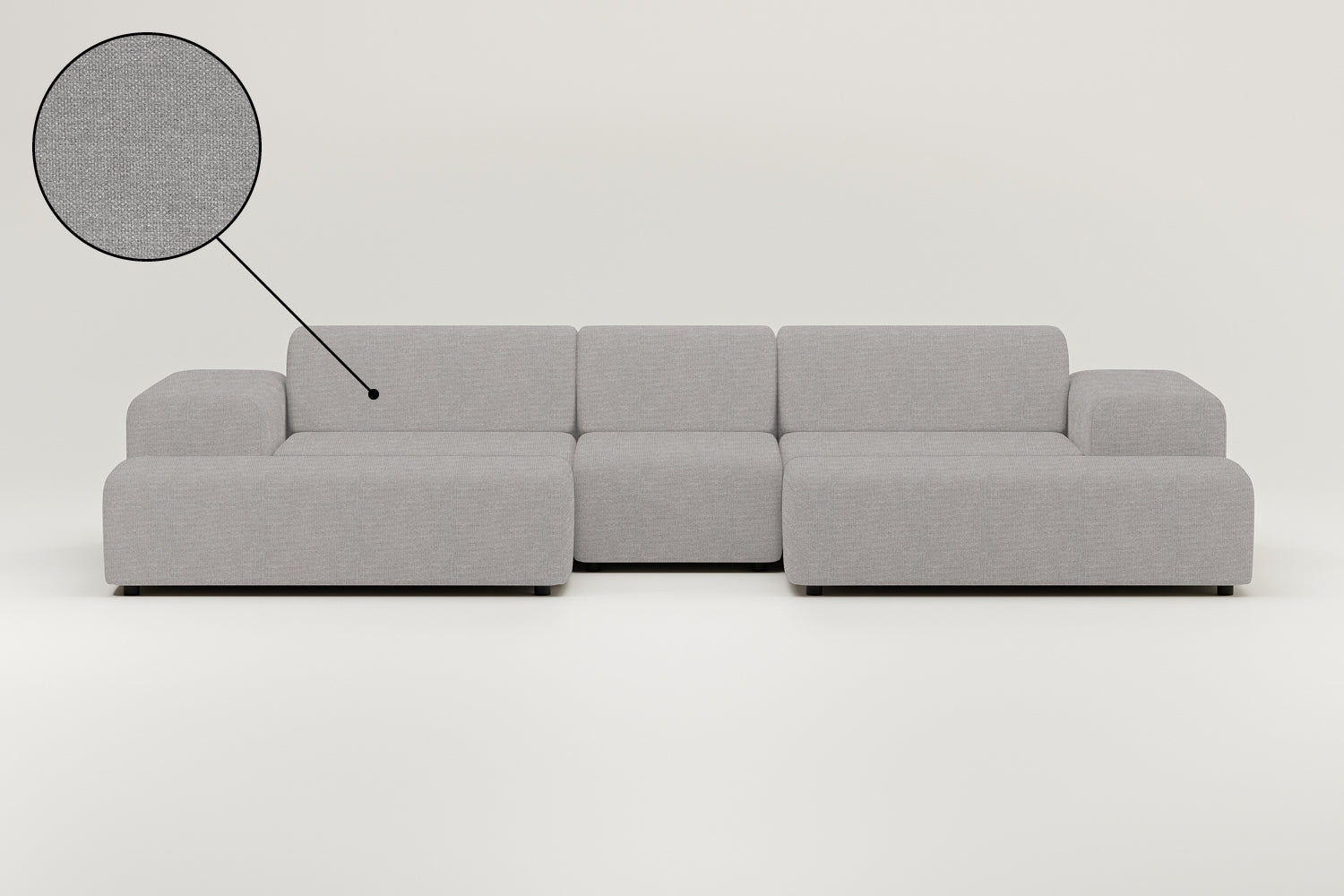 Modular sofa Nina U-Form / Living area with sleeping function