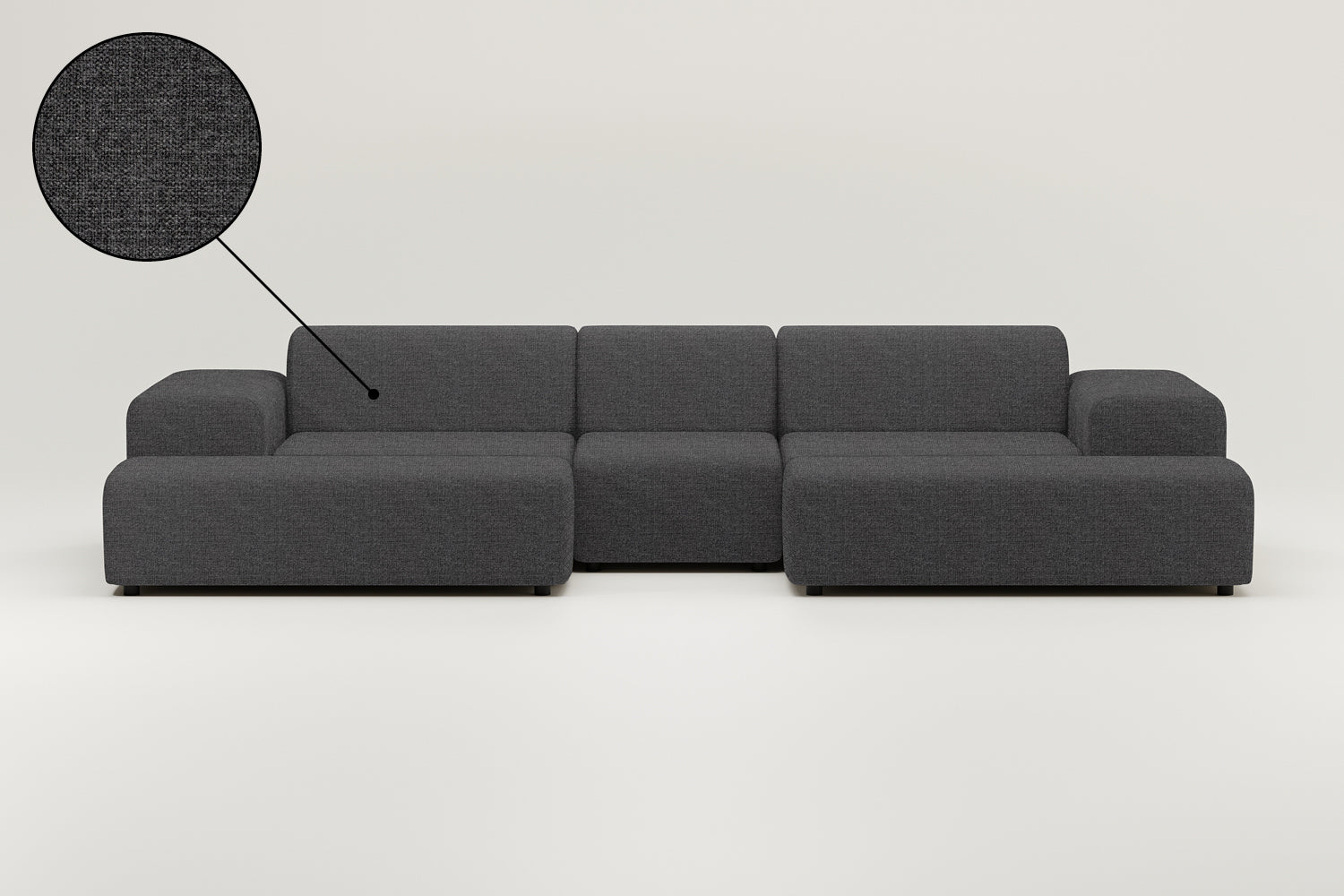Modular sofa Nina U-Form / Living area with sleeping function