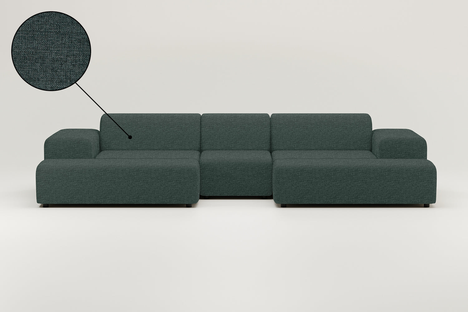 Modular sofa Nina U-Form / Living area with sleeping function