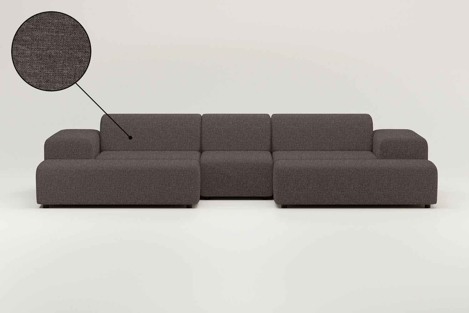 Canapé modulable Nina U-Form / Coin séjour avec fonction couchage