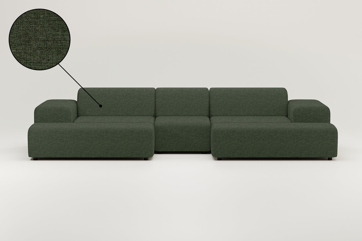Modular sofa Nina U-Form / Living area with sleeping function