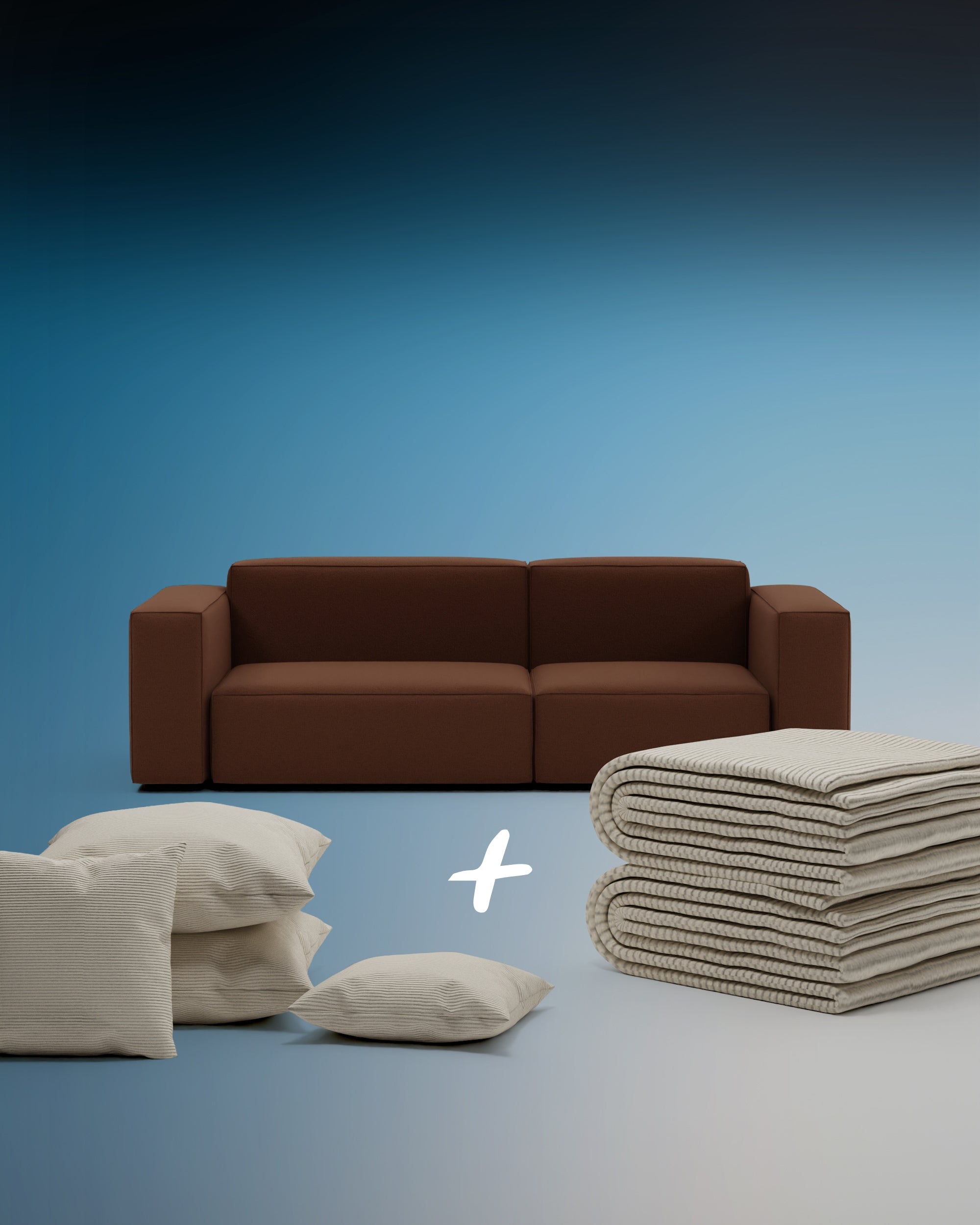3 in 1 Set Modulares Sofa Harvey 3-Sitzer mit Schlaffunktion