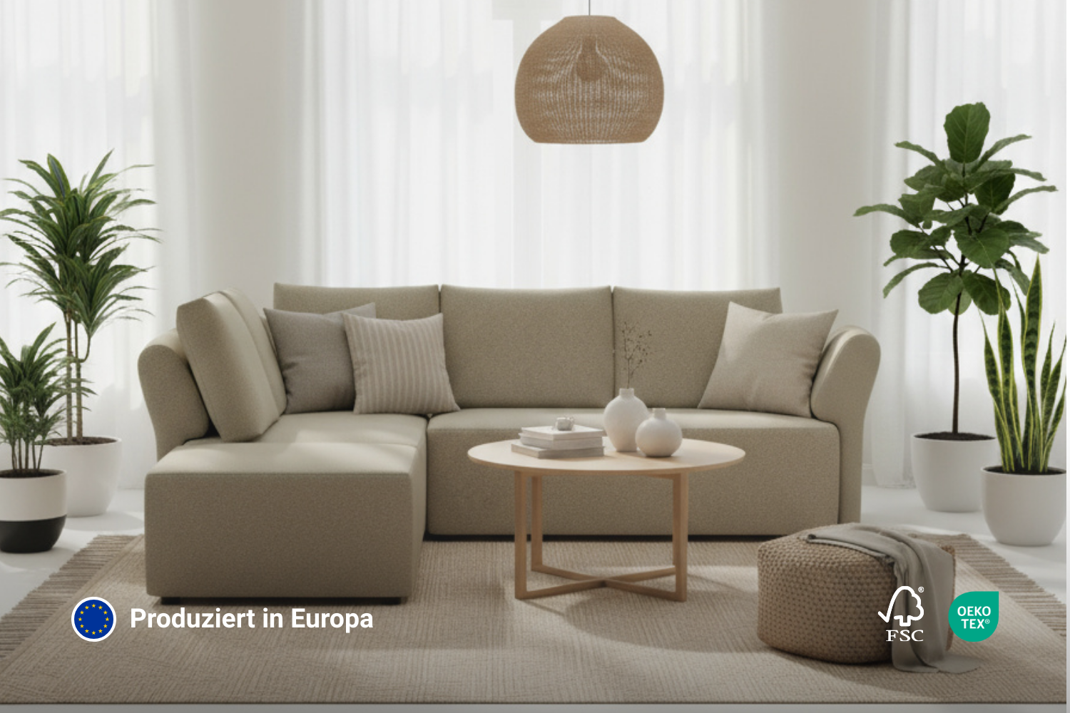 Outlet - Canapé d'angle modulable Amy avec fonction couchage Showroom Lutry