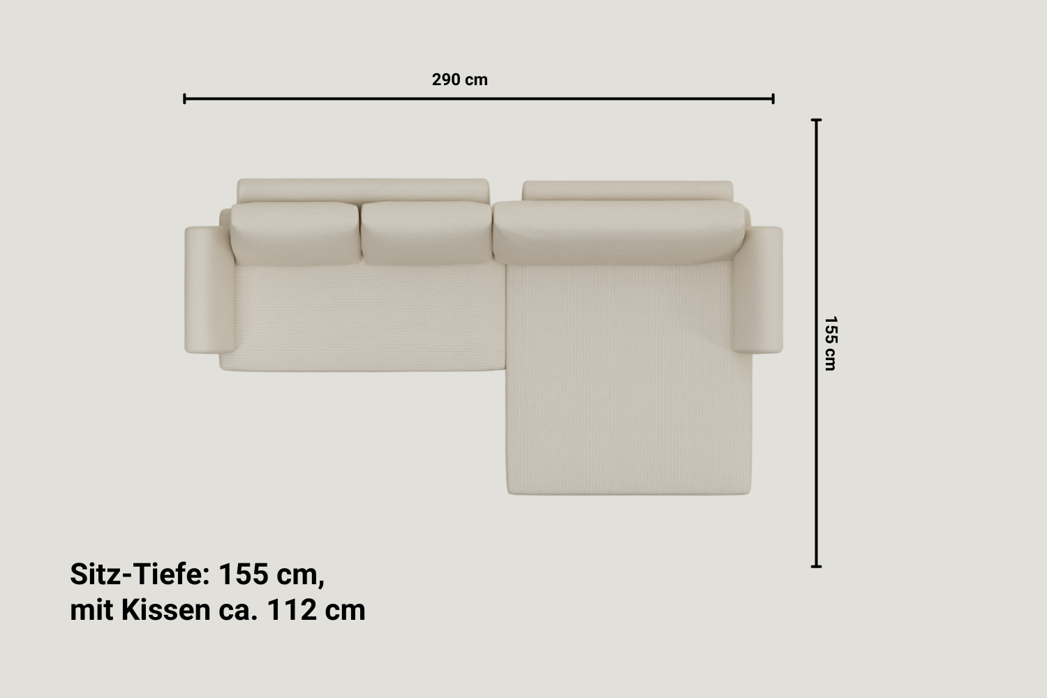 Outlet - Modular sofa Amy 4-seater with sleep function - Showroom Zurich