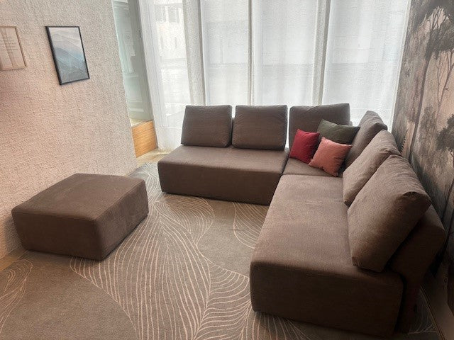 Outlet - Canapé d'angle modulable Amy avec fonction couchage Showroom Lutry