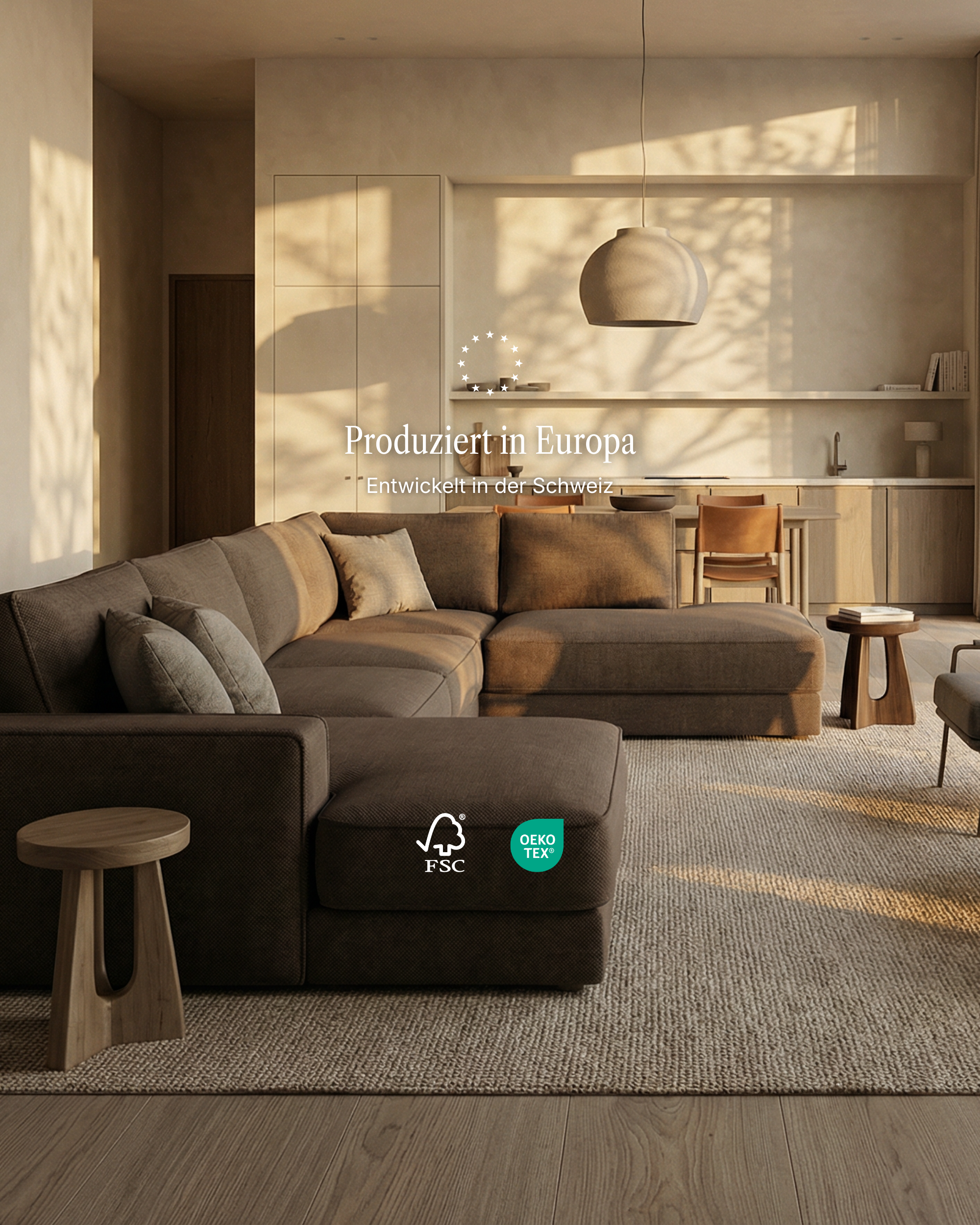 Canapé modulable Terra U-Form / Salon avec fonction sommeil