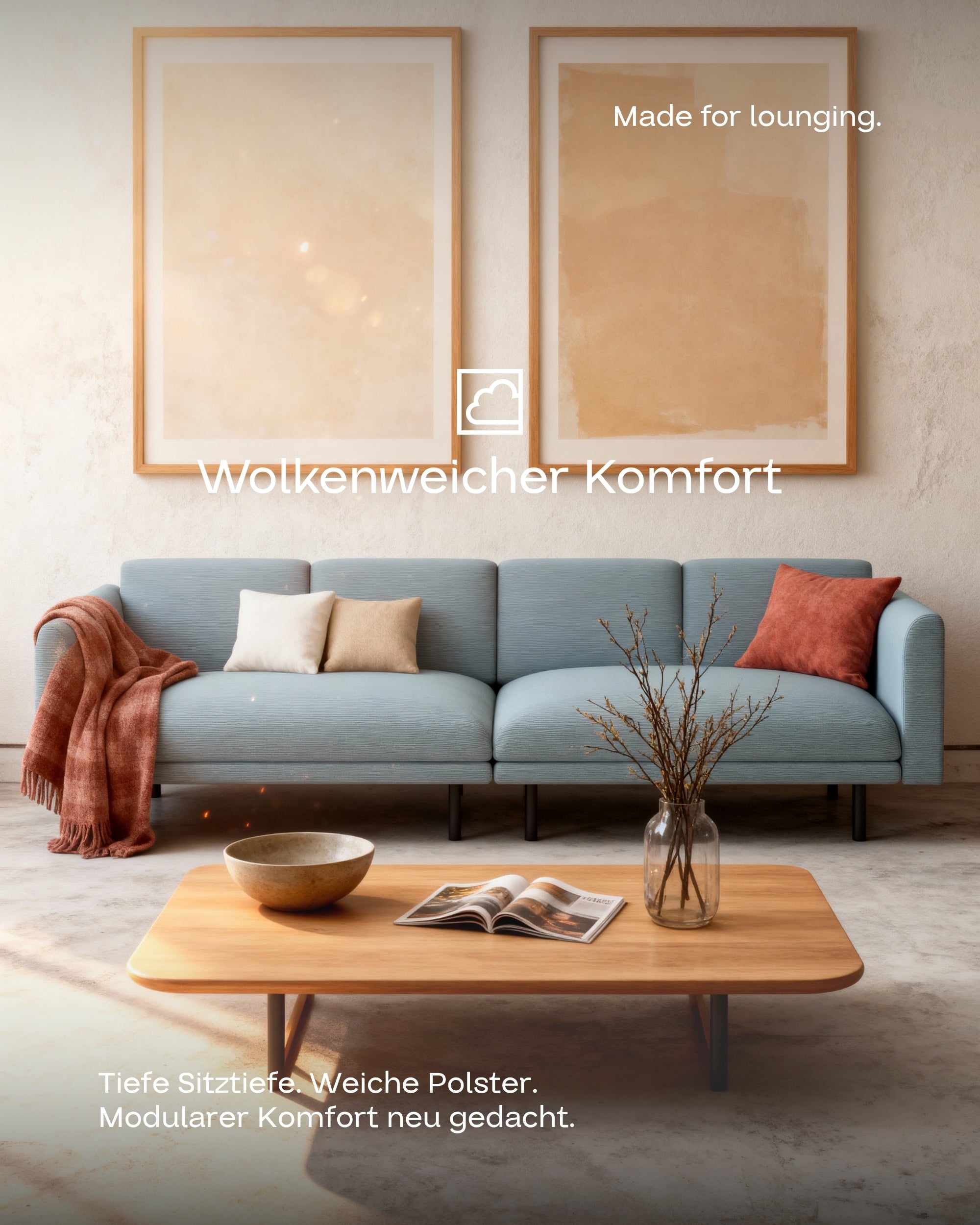 Stoffbezug - Modulares Sofa Aera 3-Sitzer mit Schlaffunktion