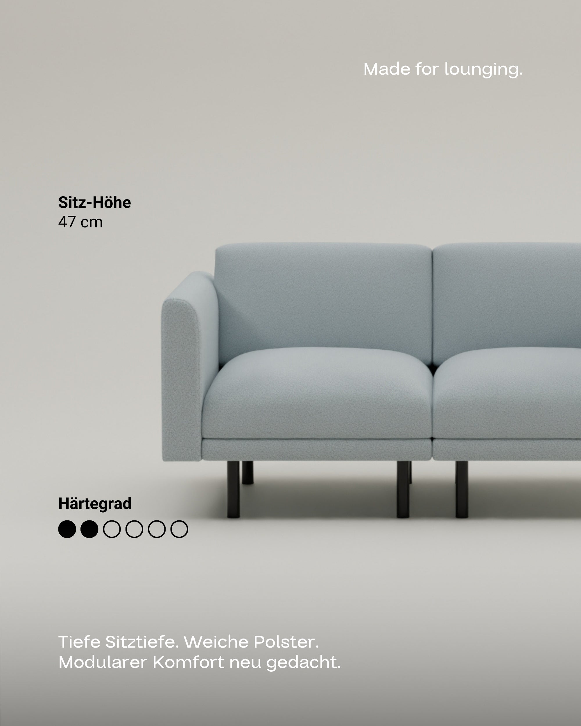 Aera 2-seater modular sofa