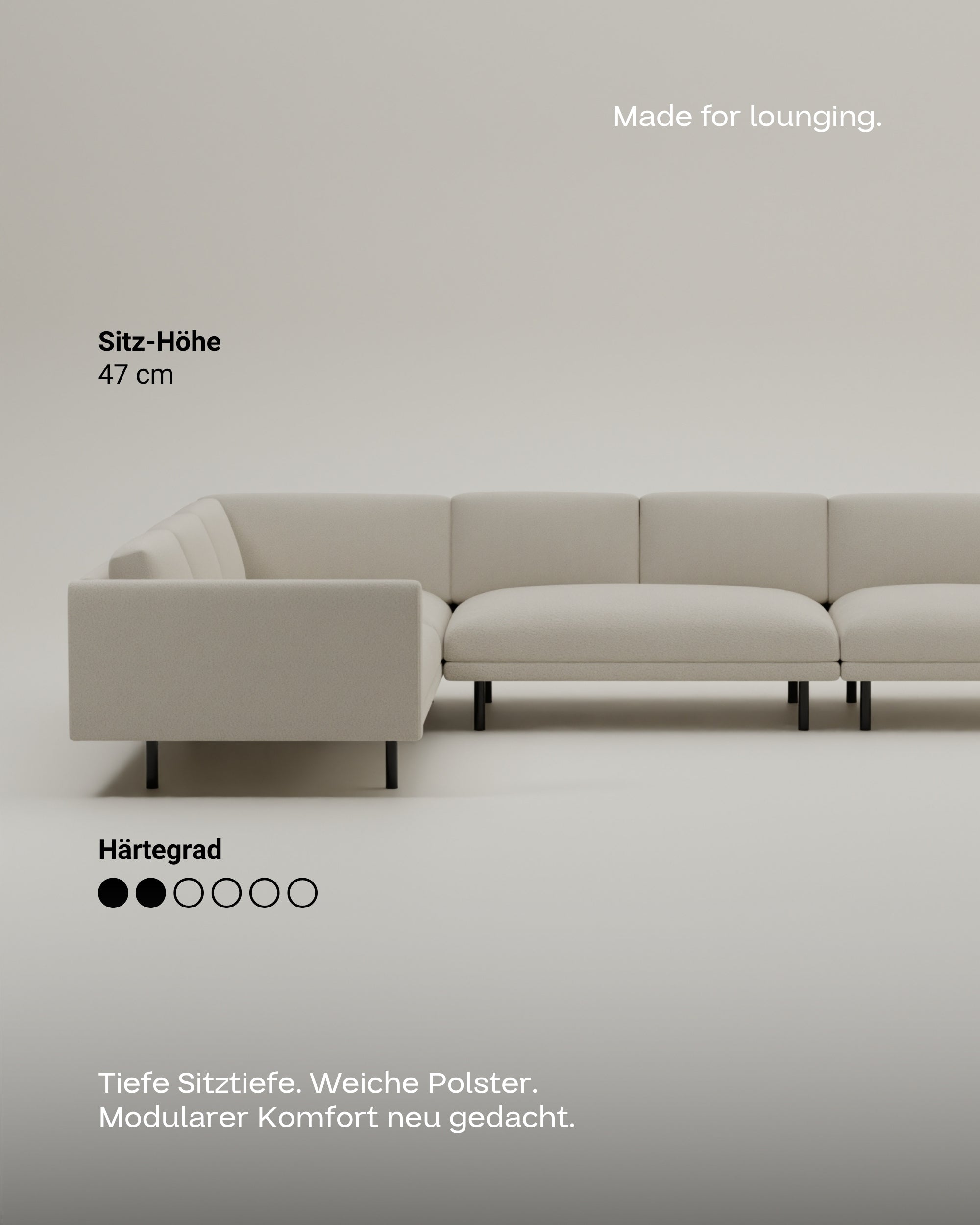 Canapé modulable Canapé d'angle Aera XL avec fonction couchage