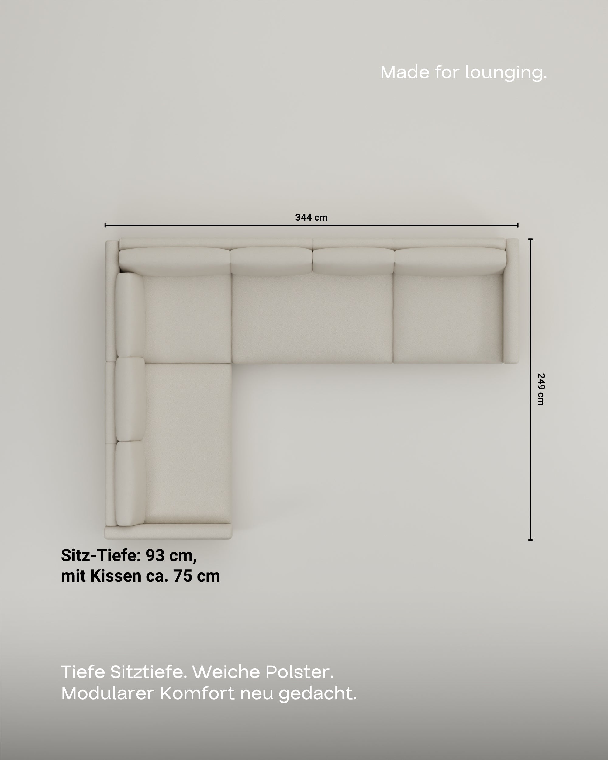 Divano modulare Aera divano angolare XL con funzione letto