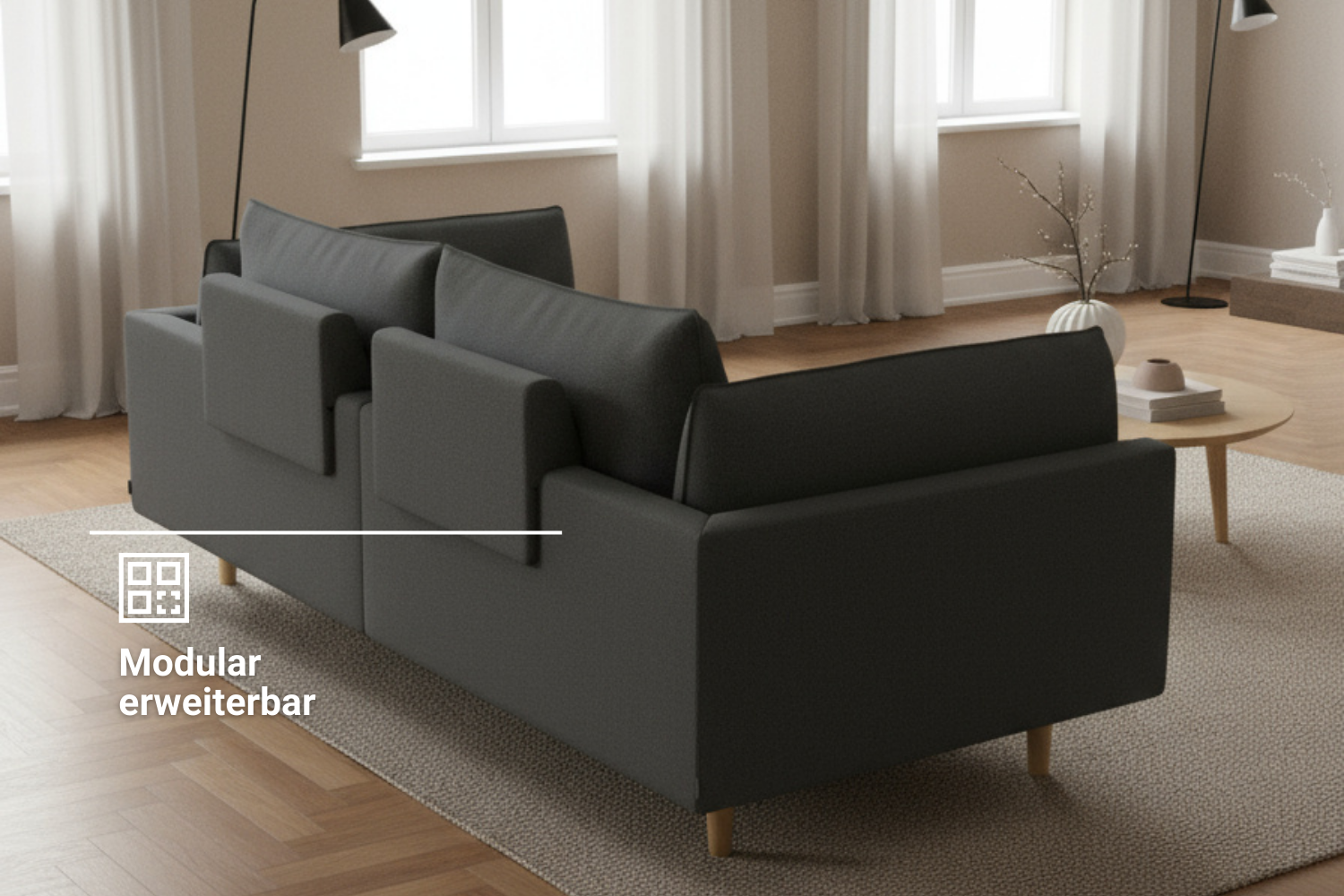Stoffbezug - Modulares Sofa Donna 2-Sitzer