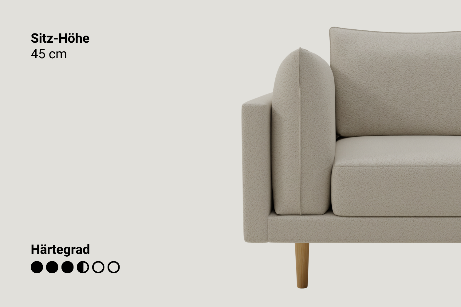 Stoffbezug - Modulares Sofa Donna 2-Sitzer