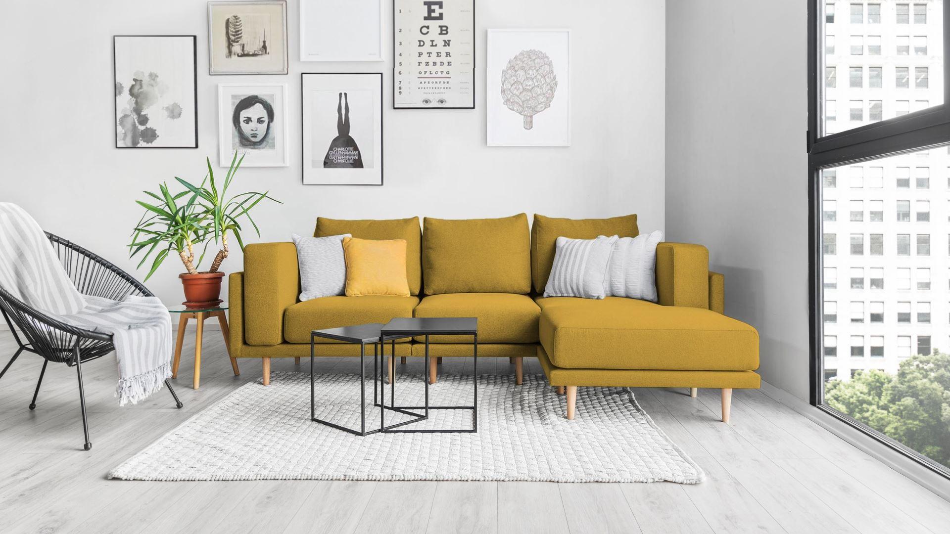 Outlet - Revêtement tissu - Canapé modulable Donna