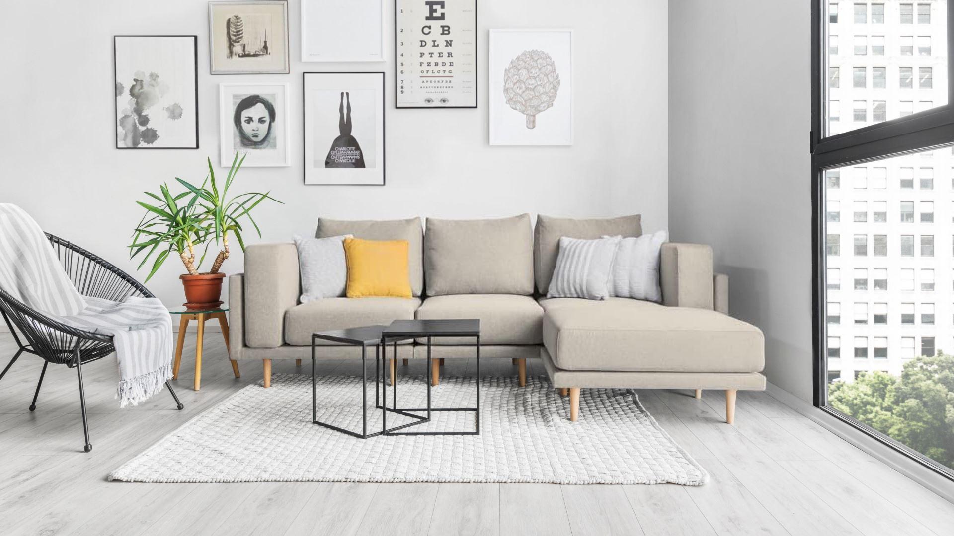Outlet - Revêtement tissu - Canapé modulable Donna