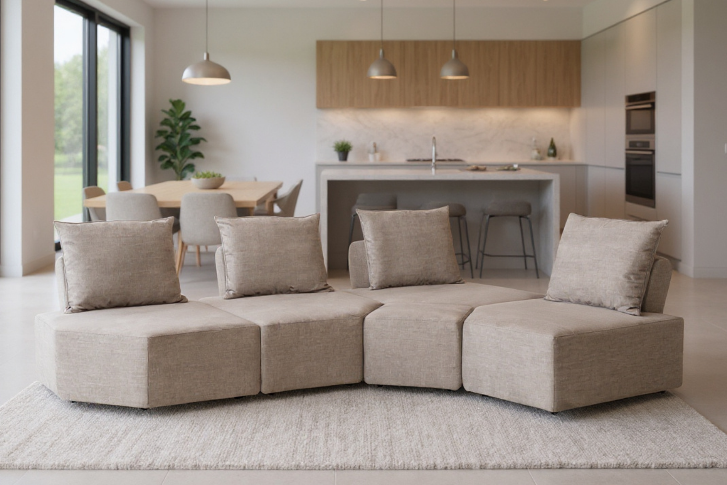 Outlet - Modular sofa Katrina with sleeping function Showroom Basel