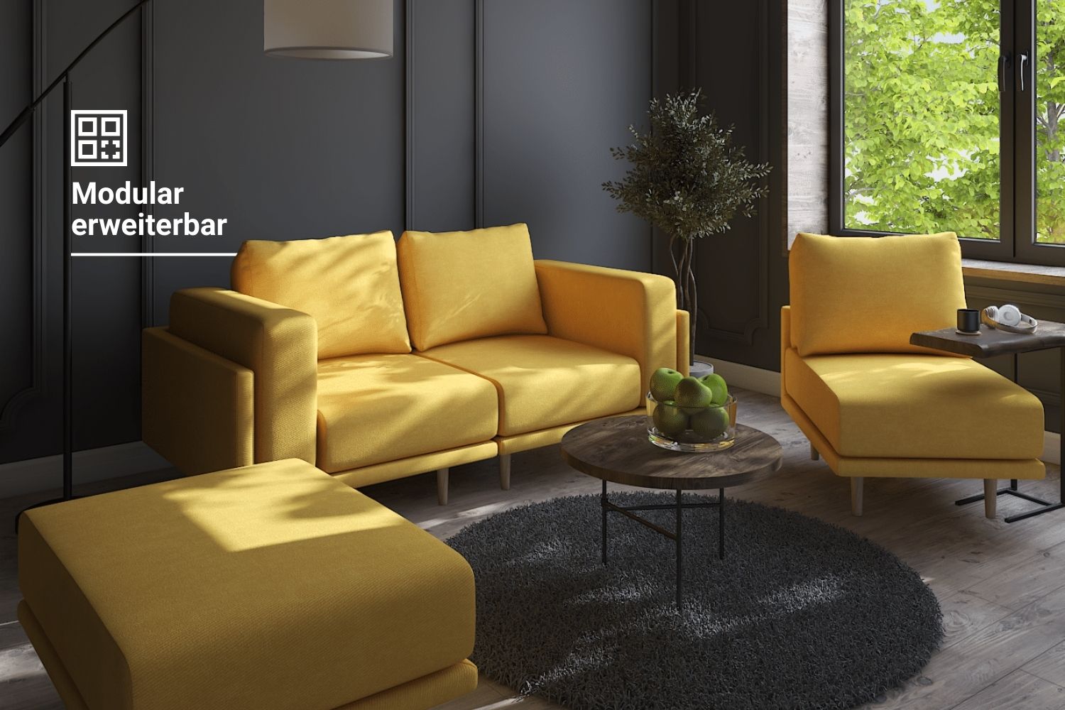 Outlet - Canapé modulable Donna avec fonction sommeil