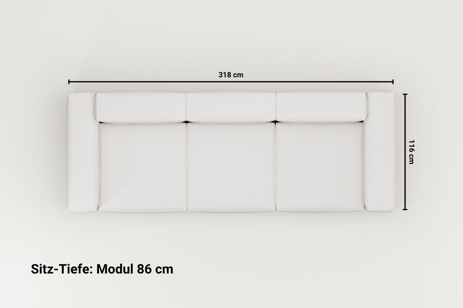 Fabric cover - Harvey 4-seater modular sofa