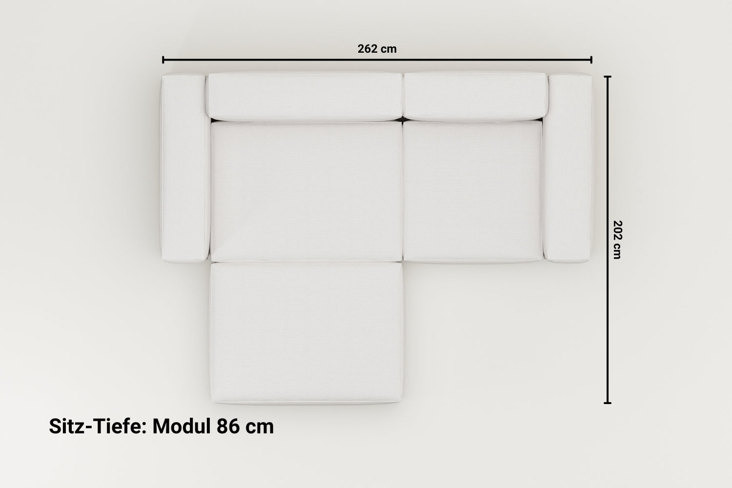 Divano angolare componibile Harvey a 3 posti con funzione sleep