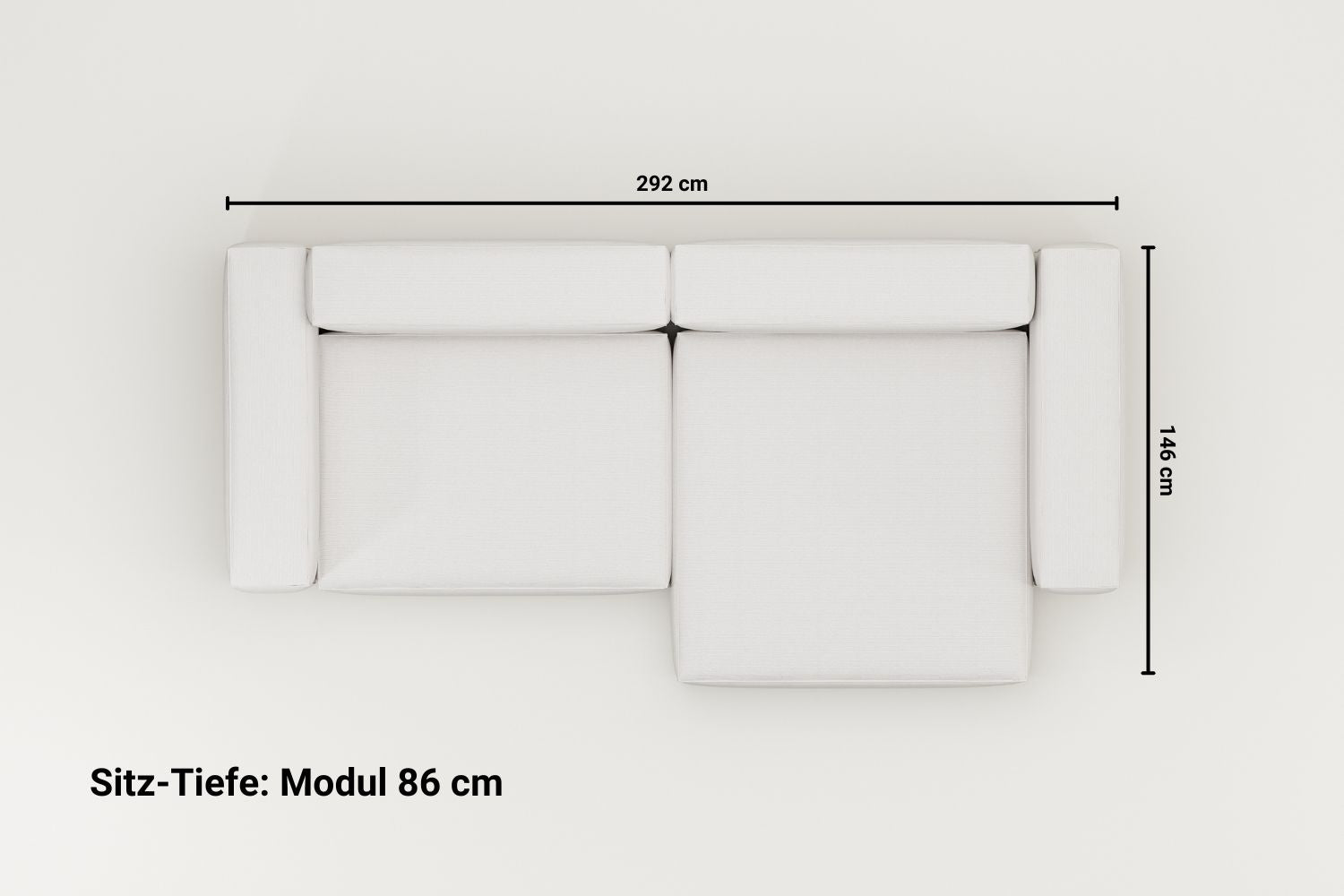 Canapé d'angle modulable 4 places Harvey avec fonction sommeil