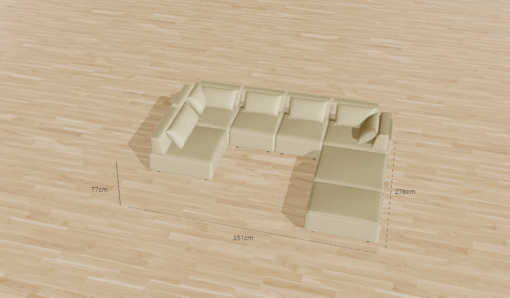 Divano modulare outlet Louis con funzione del sonno