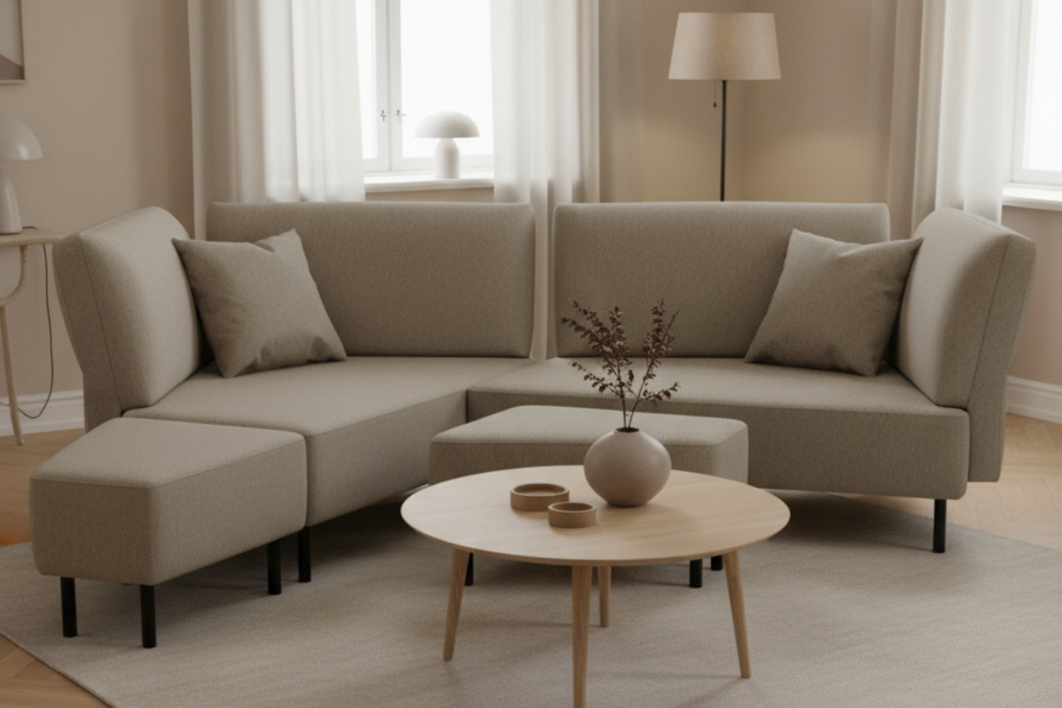 Stoffbezug - Modulares Sofa Mike mit Schlaffunktion