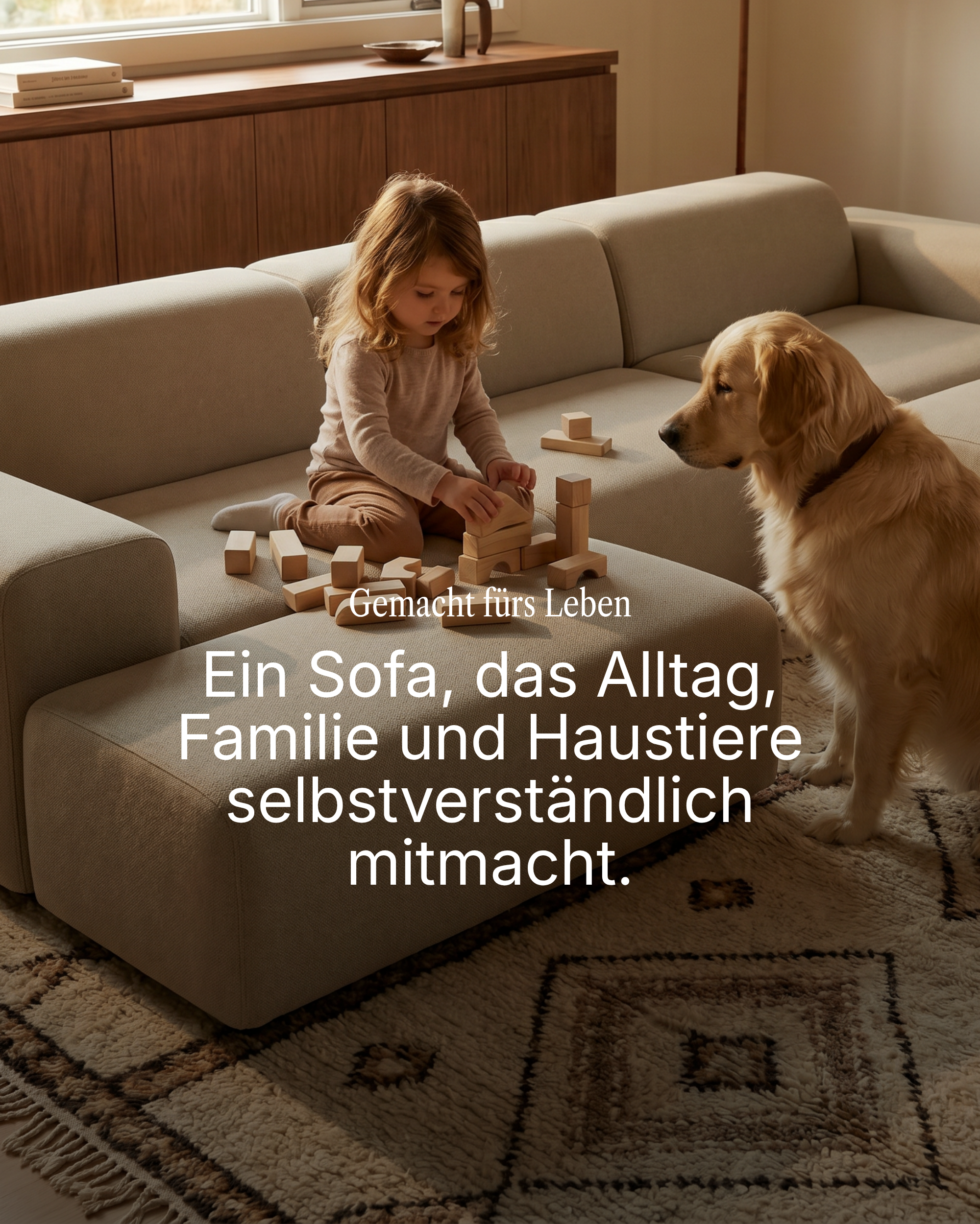 Stoffbezug - Modulares Ecksofa Nina 4-Sitzer