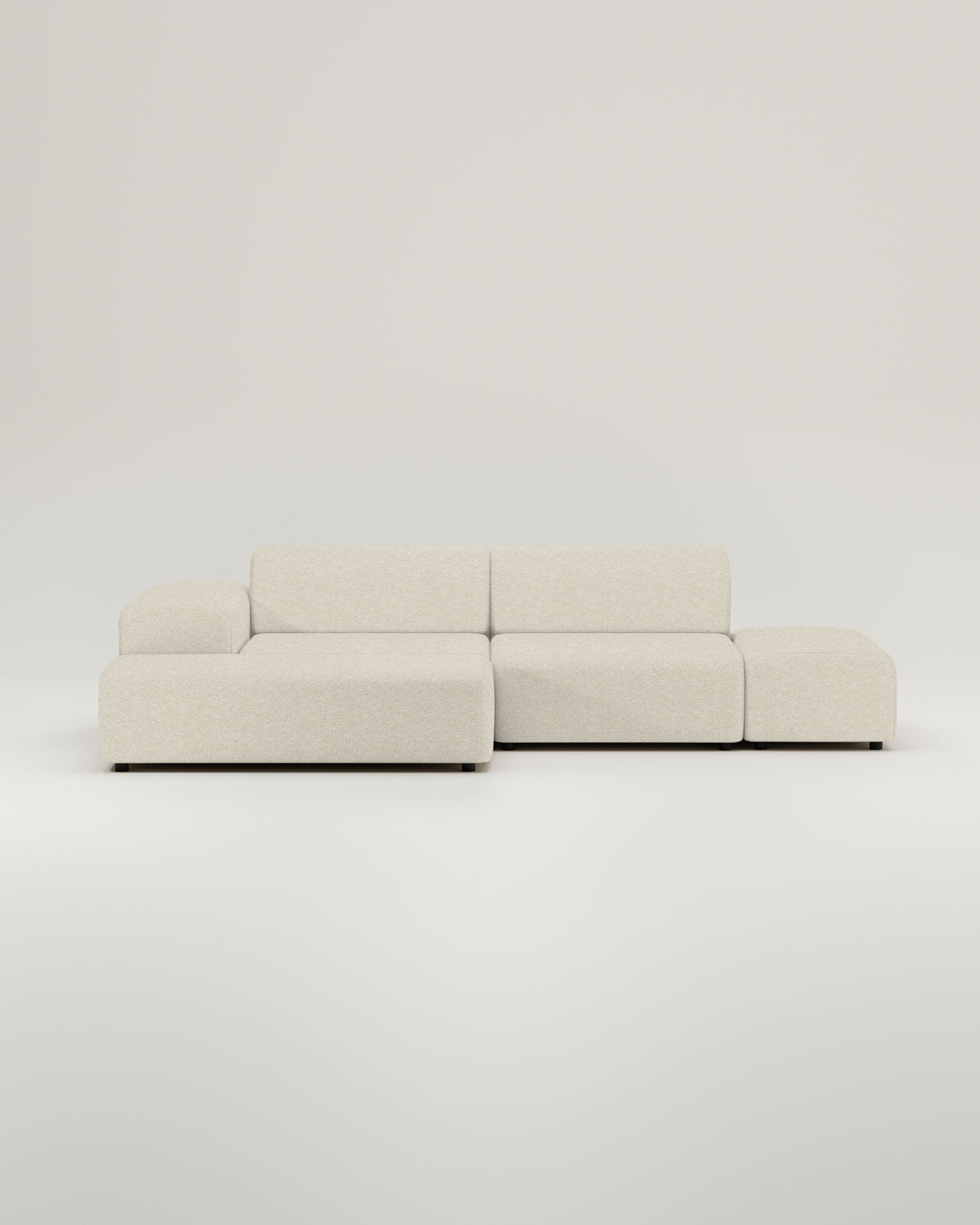 Canapé d'angle modulable 4 places Nina avec fonction couchage