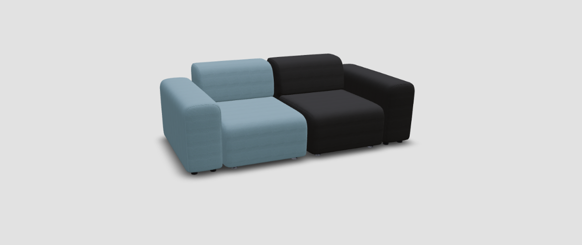 Modular sofa Nina 2-seater with sleep function
