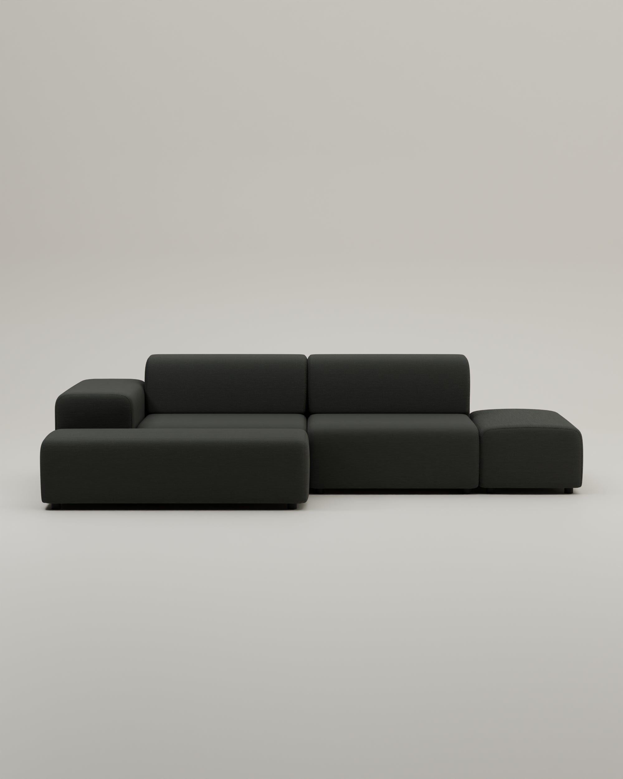 Canapé d'angle modulable 4 places Nina avec fonction couchage