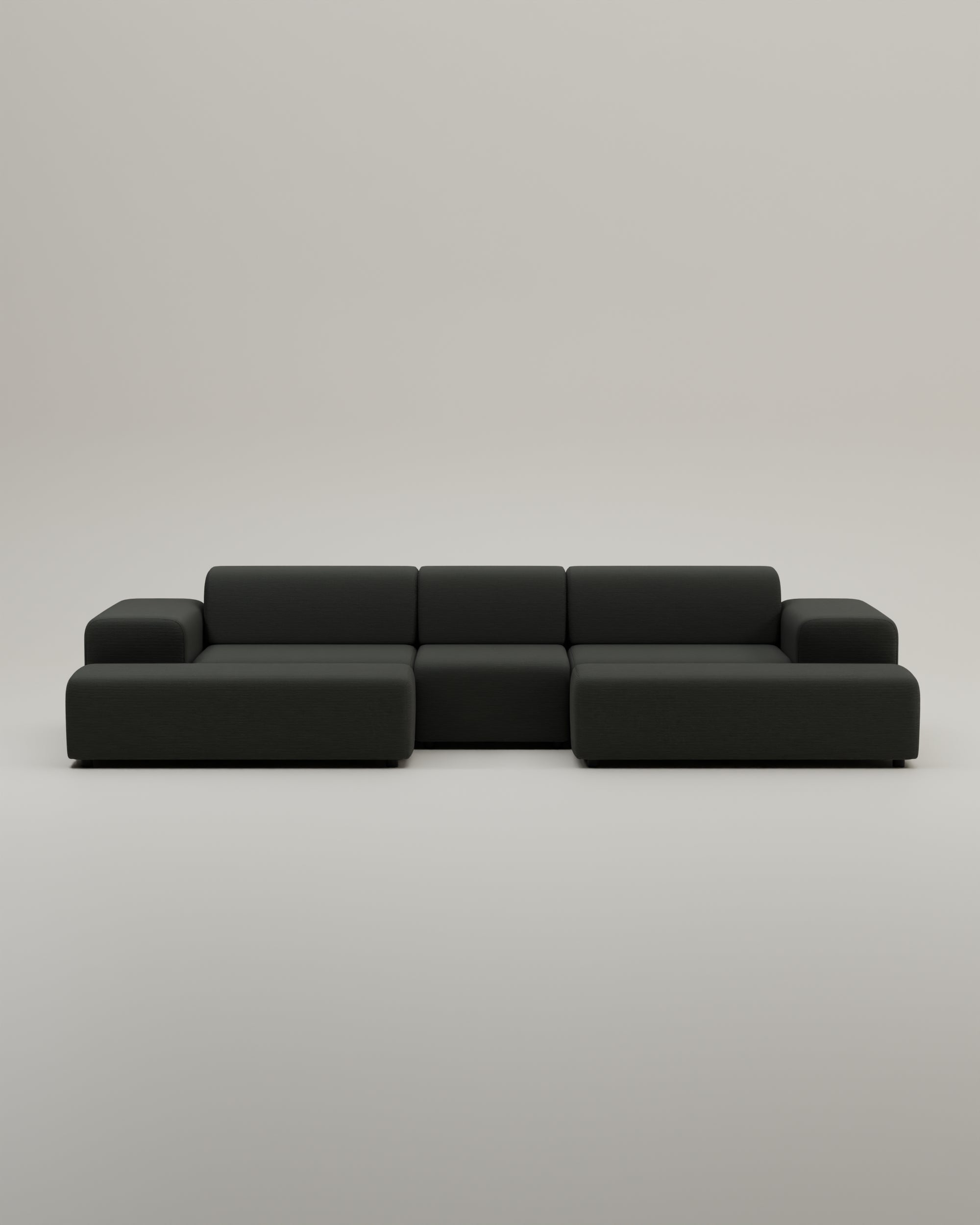 Canapé modulable Nina U-Form / Coin séjour avec fonction couchage