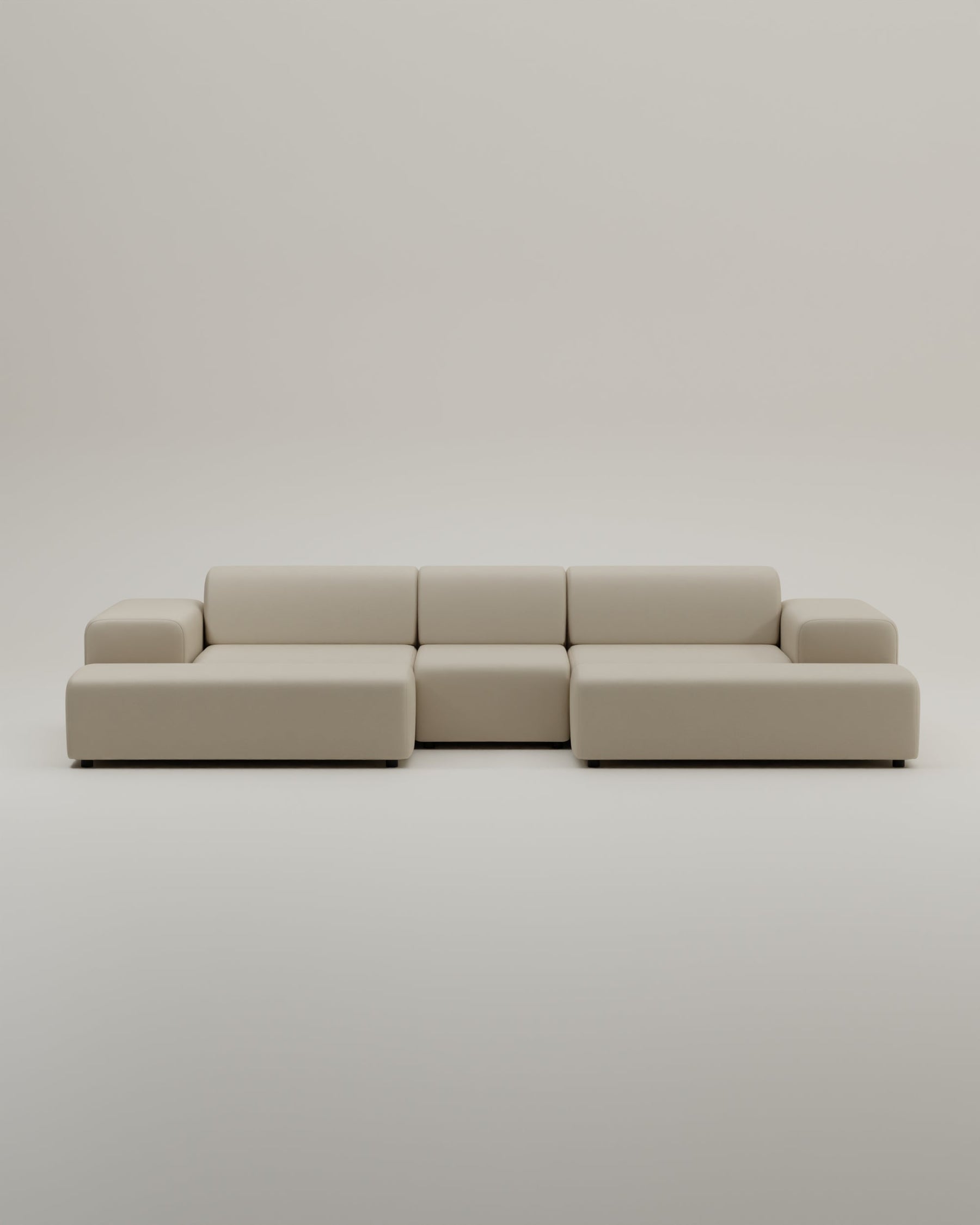 Modulares Sofa Nina U-Form / Wohnlandschaft mit Schlaffunktion