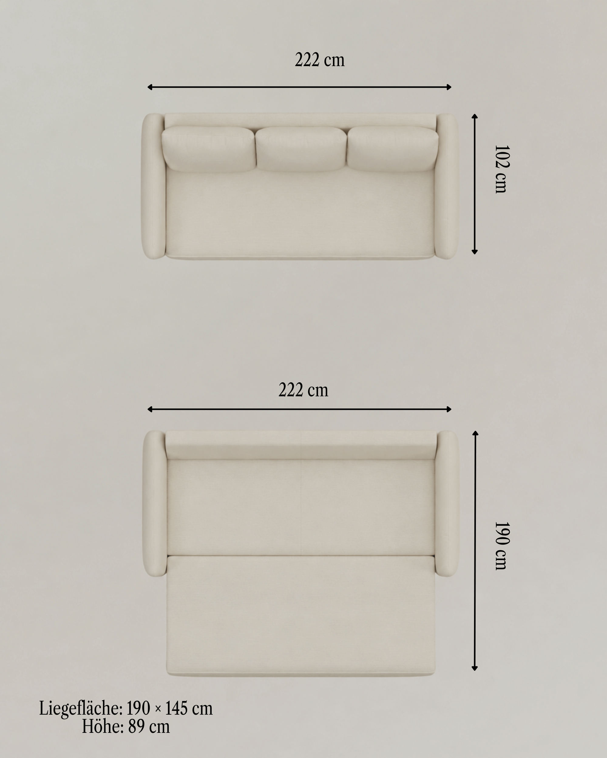 Schlafsofa Nora 2-sitzer