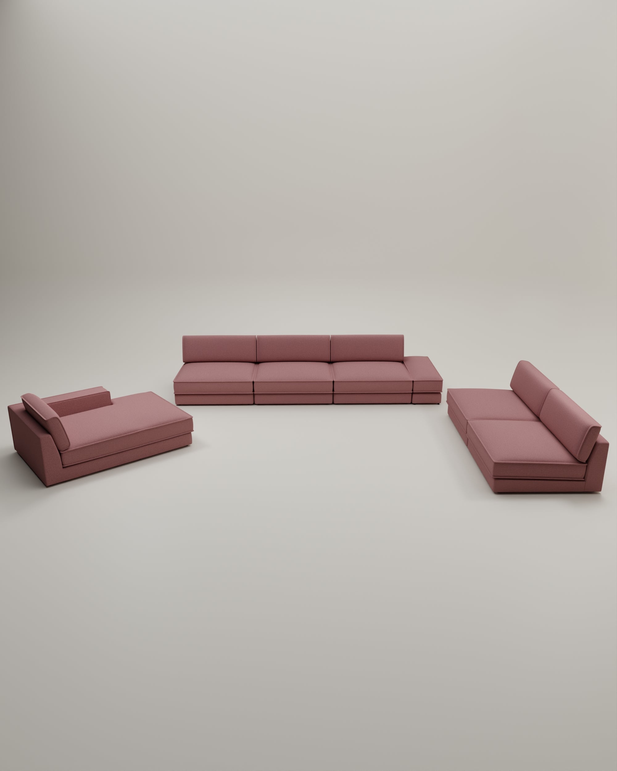 Divano modulare Terra U-Form / Salotto con funzione notte