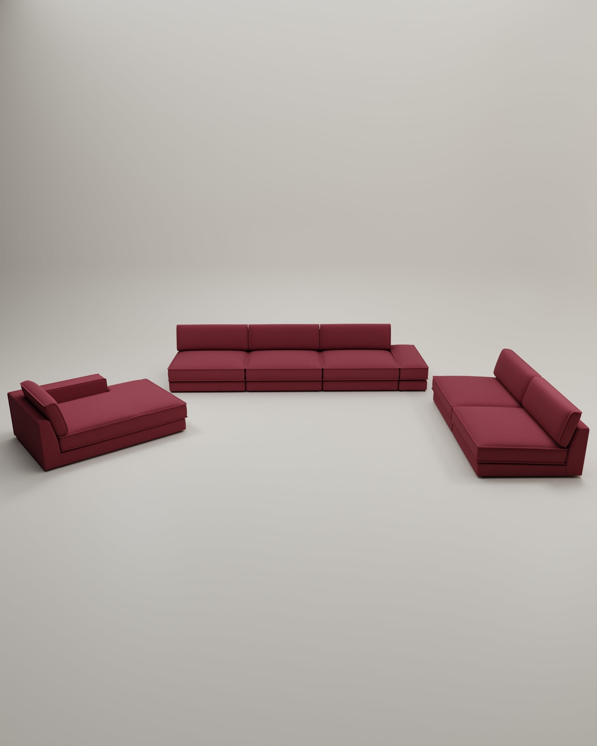 Divano modulare Terra U-Form / Salotto con funzione notte