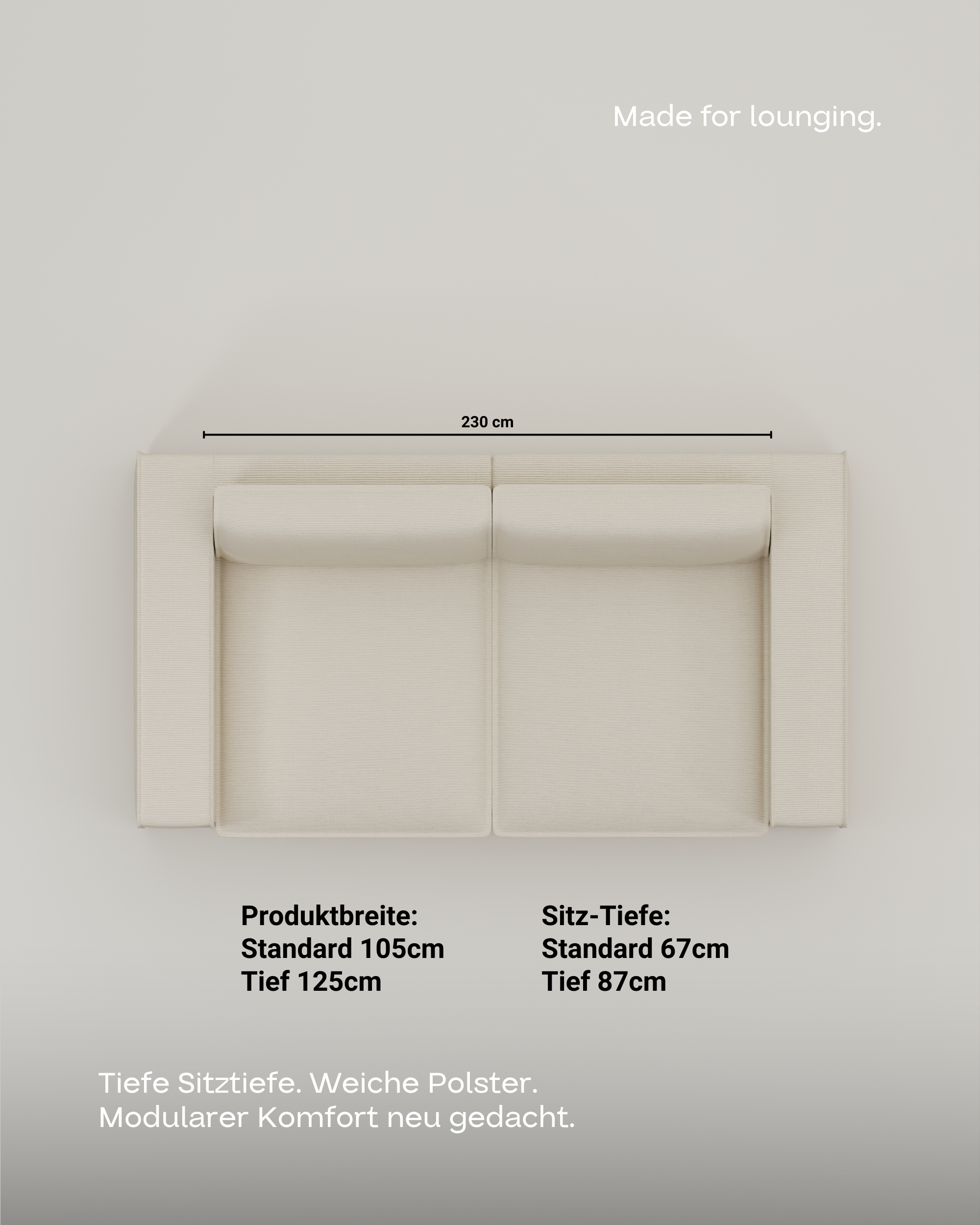 Terra 2-seater modular sofa